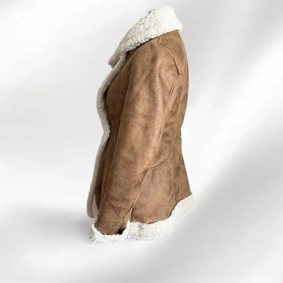 Vintage Cache Tan Shearling Jacket - Picture 4 of 6